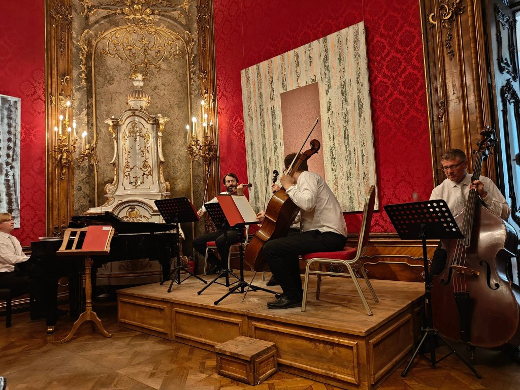 Vienna Mozart Orchestra performing in elegant concert hall