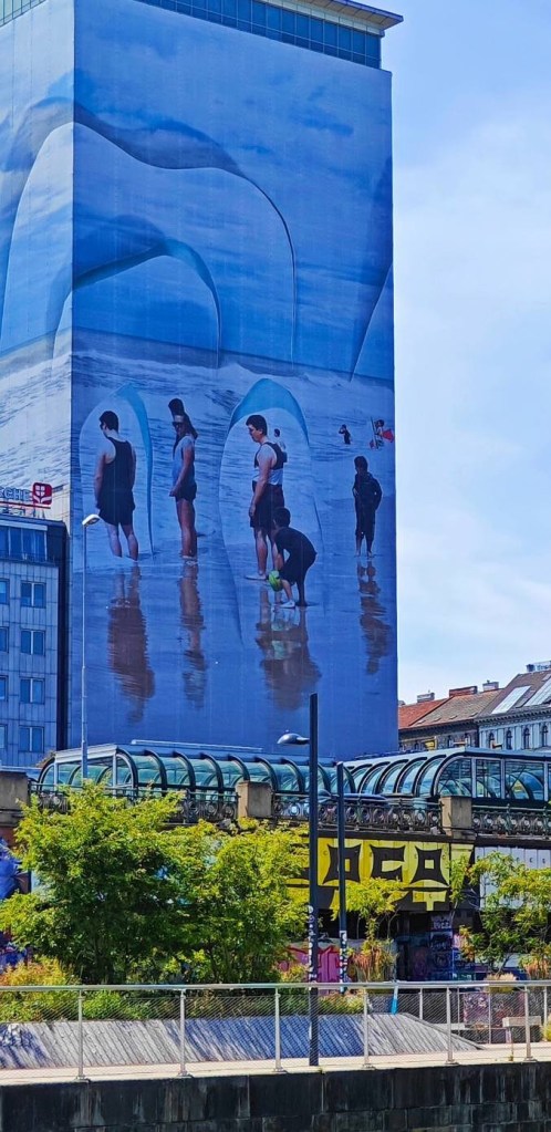 Ringturm Vienna building with artistic facade design