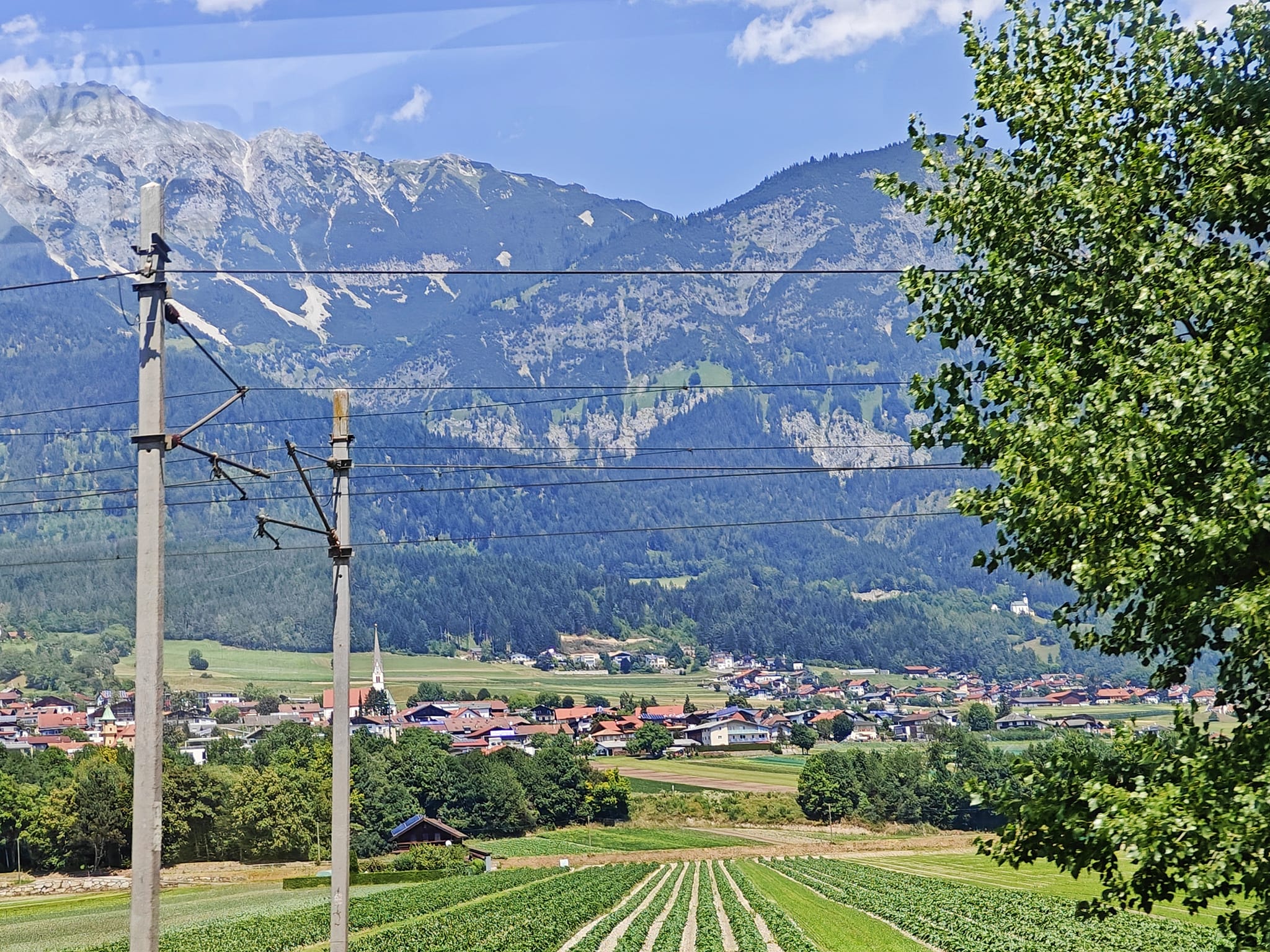 Innsbruck city with Alps backdrop
