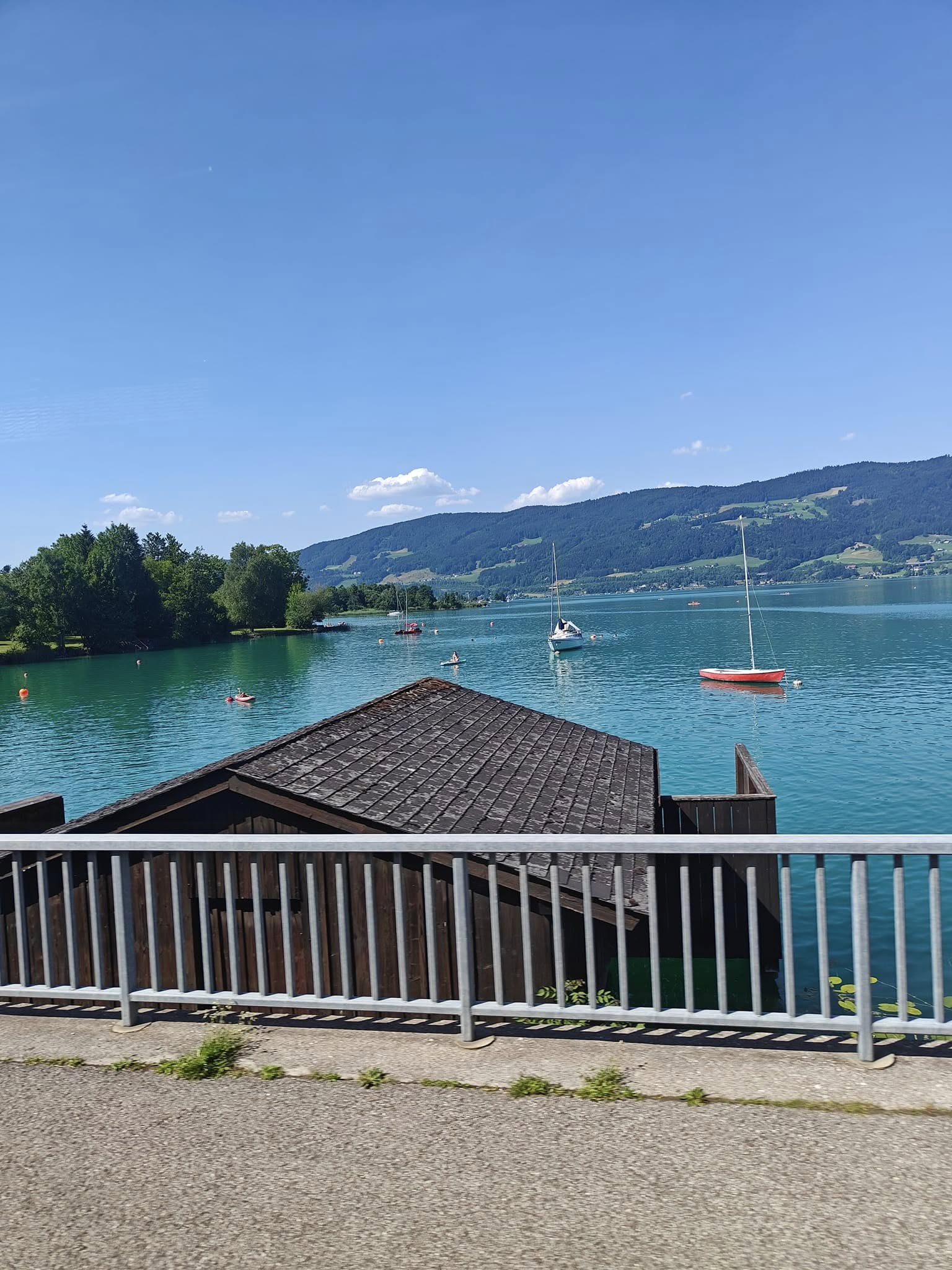 Turquoise waters Lake Attersee Austria