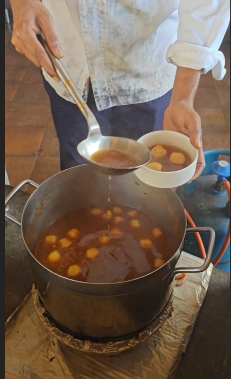 Island-style fishball soup served hot with local flavours
