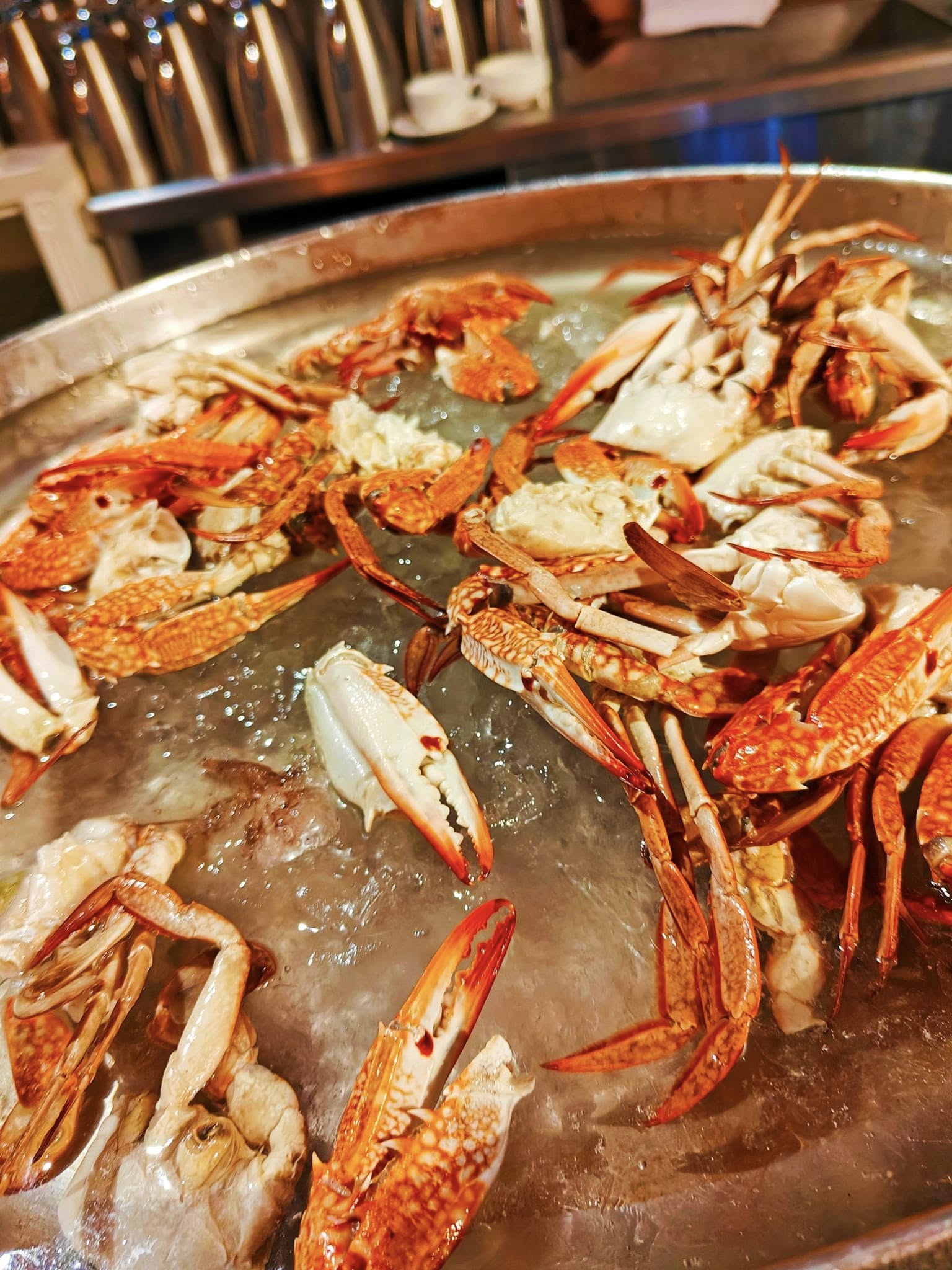 Chilled lobsters elegantly served on ice