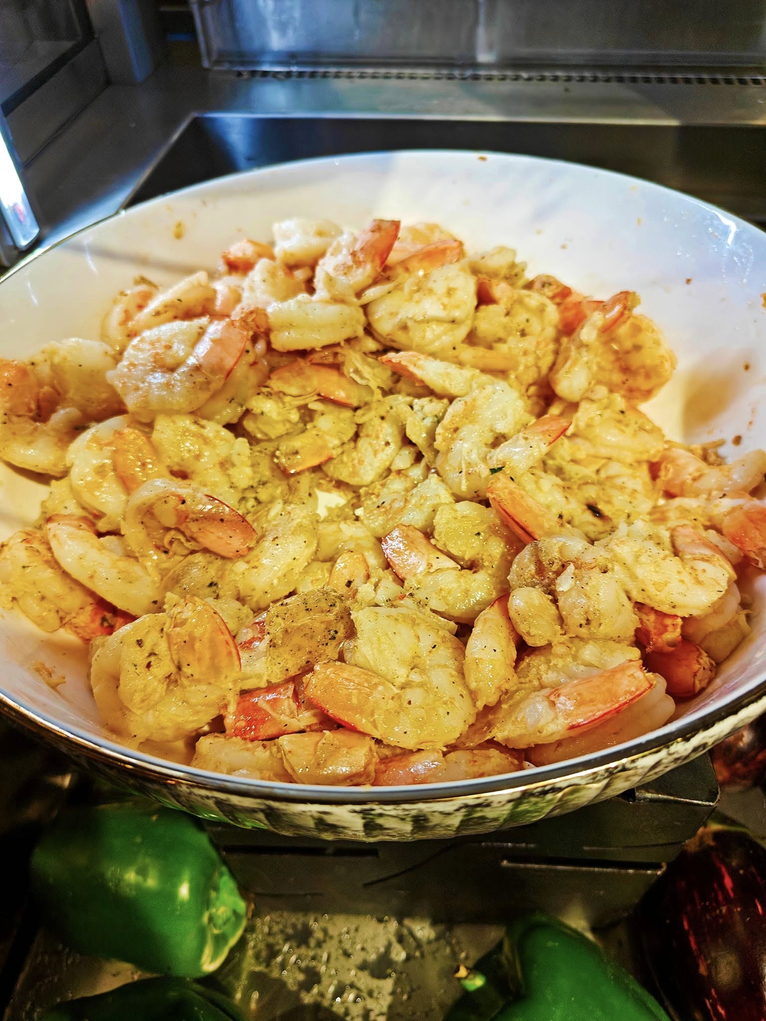 Fresh seafood salad served at Le Merdien Ile Maurice in Mauritius
