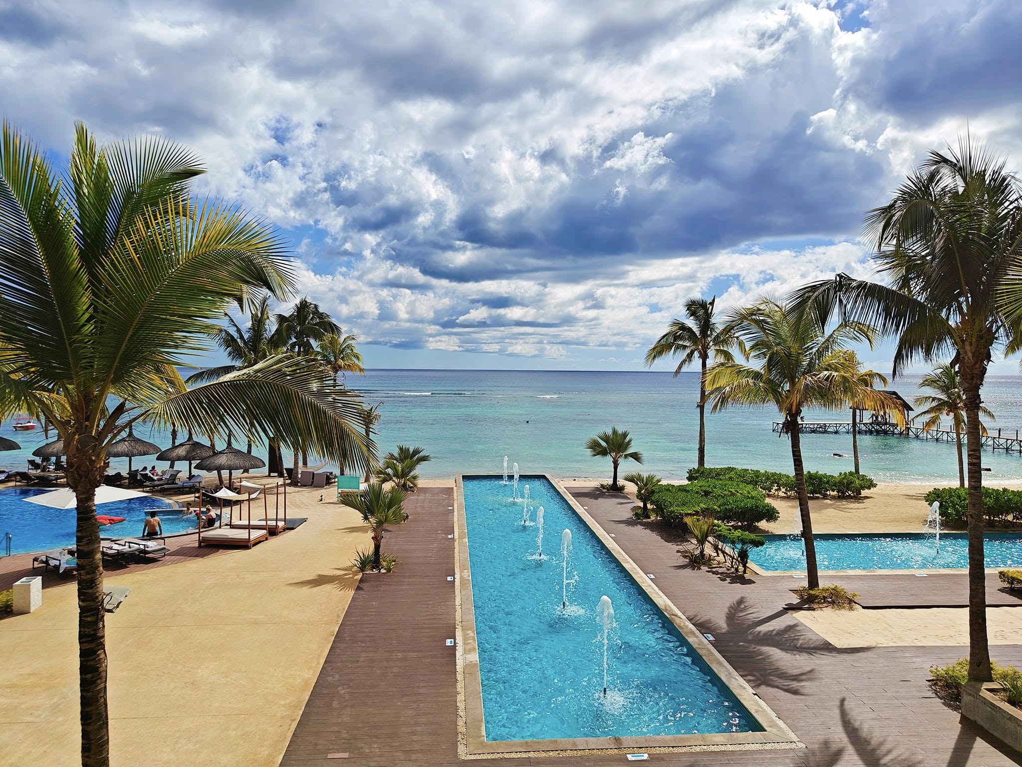 Scenic tropical view of Mauritius island paradise