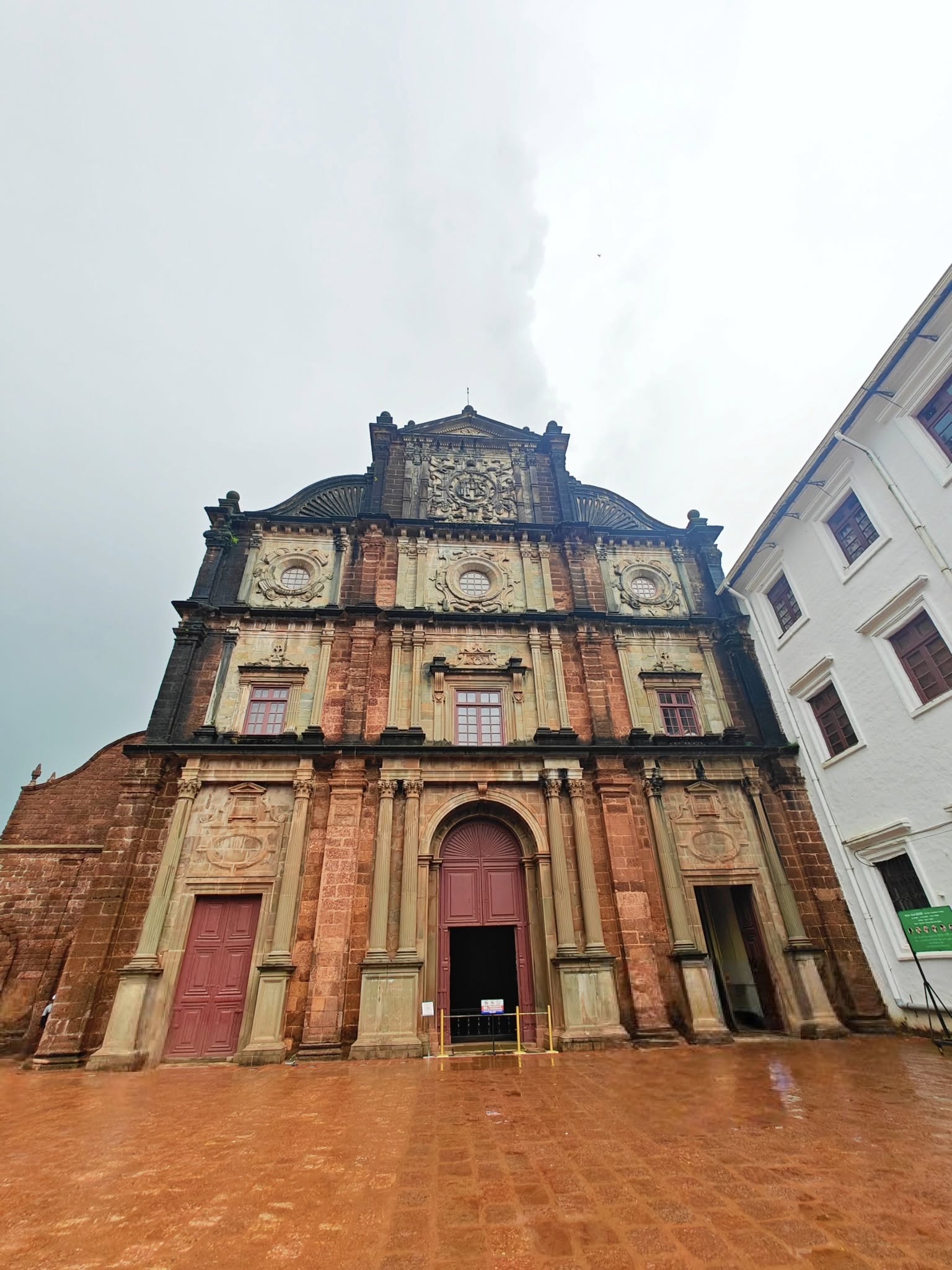 The Basilica of Bom Jesus in Old Goa, a UNESCO World Heritage Site known for its baroque architecture.