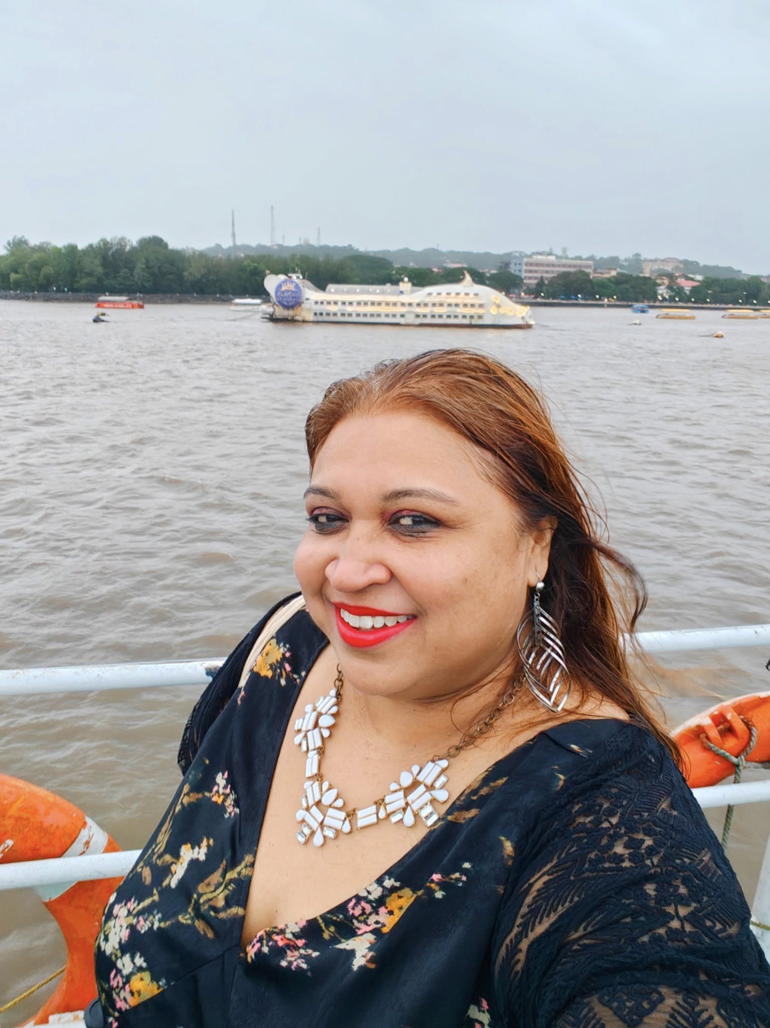 Cruising along the Mandovi River as Goa glows in the golden hour.