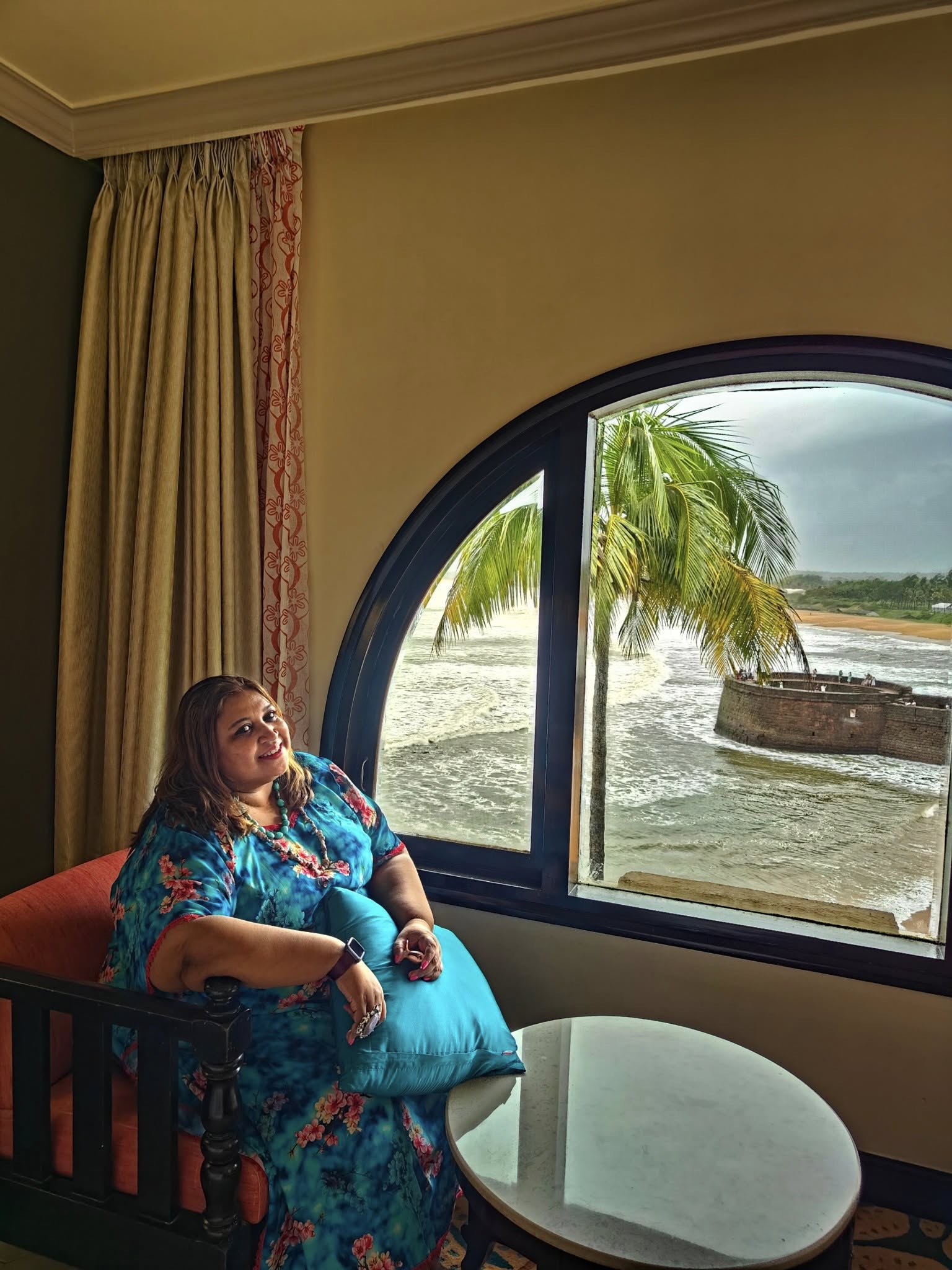 Premium Sea View Suite at Taj Fort Aguada, featuring elegant interiors and sweeping views of the Arabian Sea.