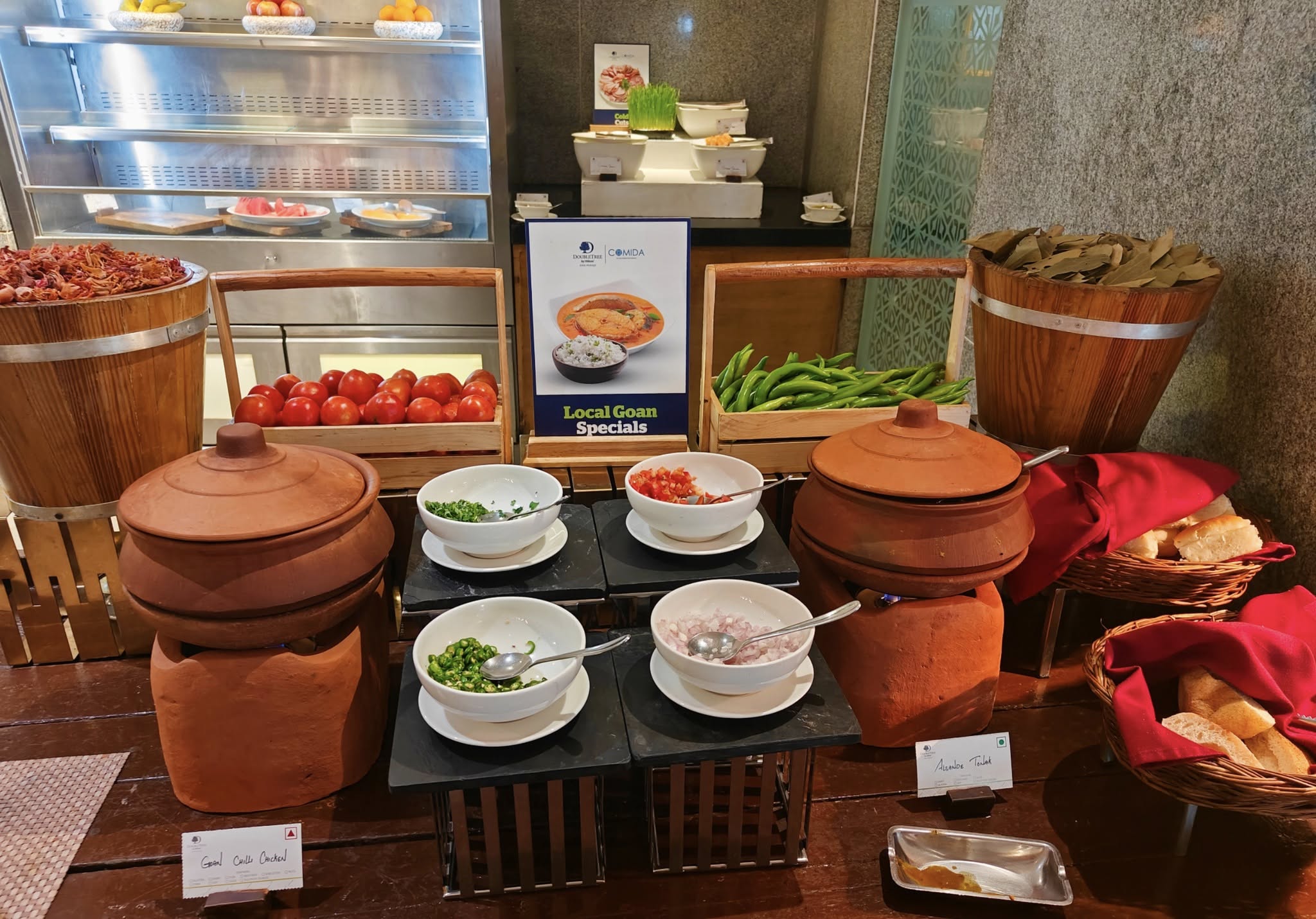 Local Goan delicacies at DoubleTree by Hilton Goa