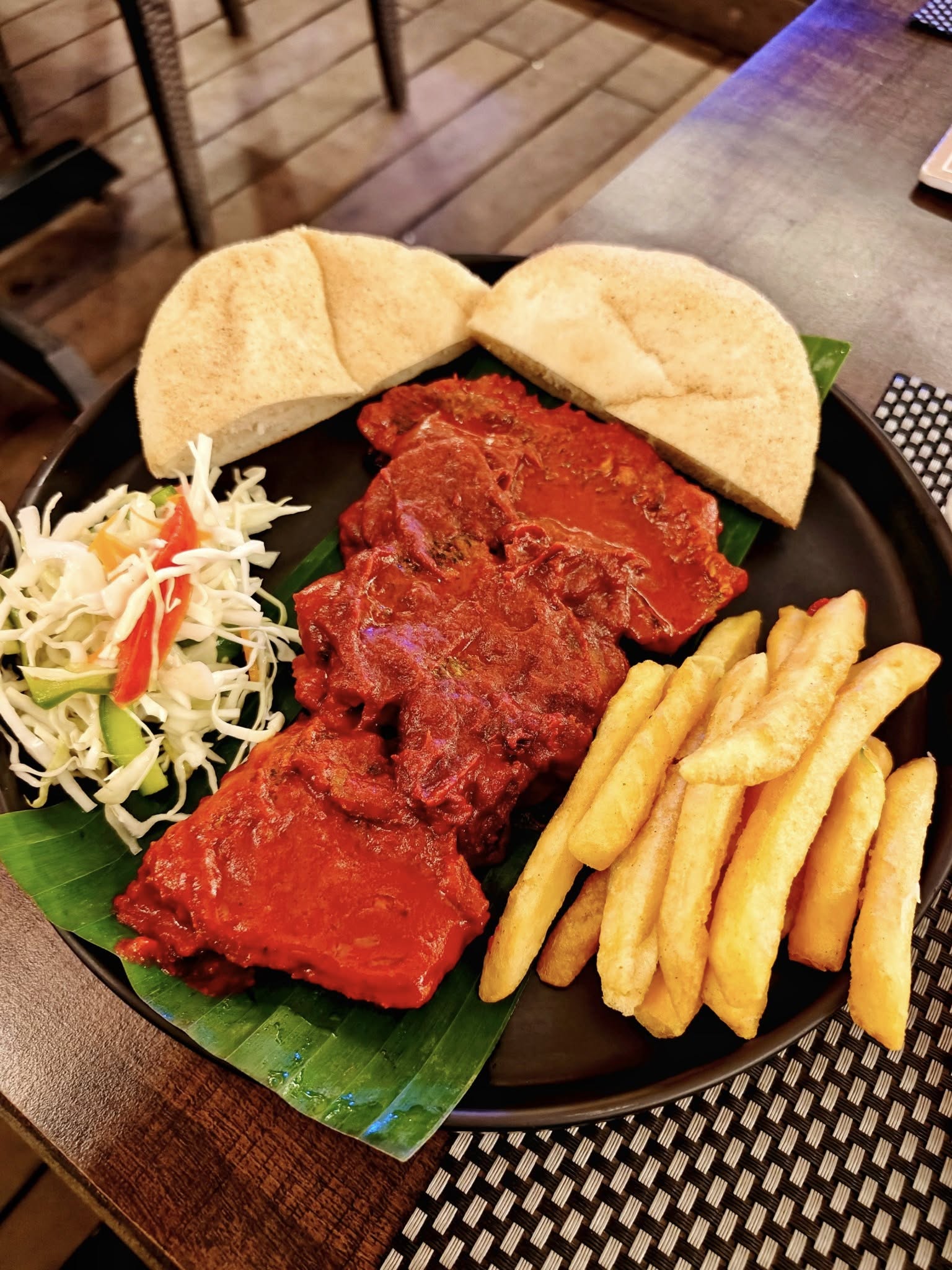 Red snapper in rechado masala at The Fisherman's Wharf, Goa