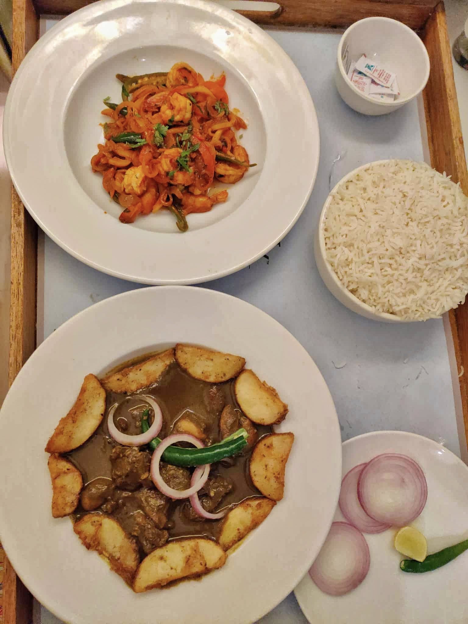 Prawns Caldinho and Chicken Cafreal