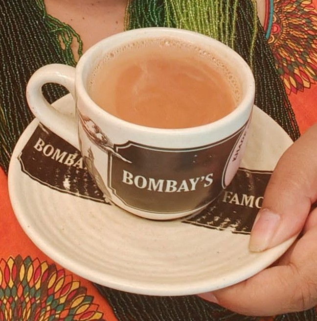 Traditional Irani chai showcasing its rich, creamy texture and golden-brown hue.