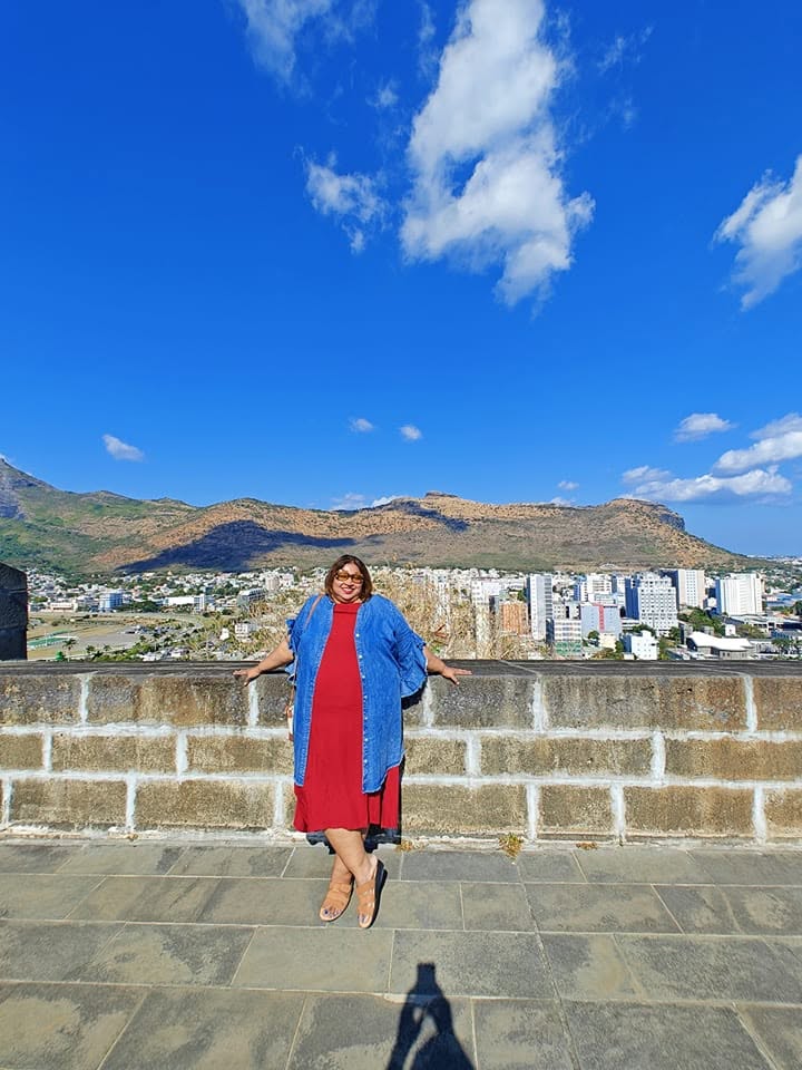 The historic La Citadelle Fort overlooking Port Louis, Mauritius, with its colonial-era stone ramparts and panoramic views of the capital city
