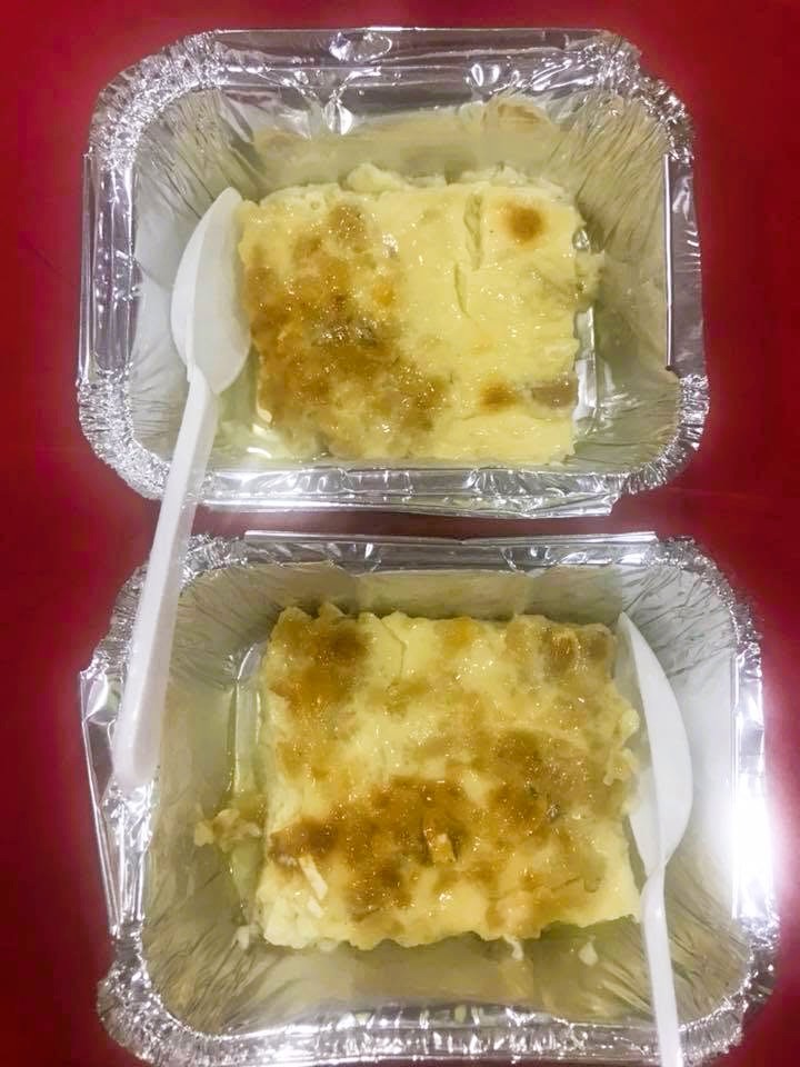 Parsi Laganu Custard – baked caramel custard topped with nuts.