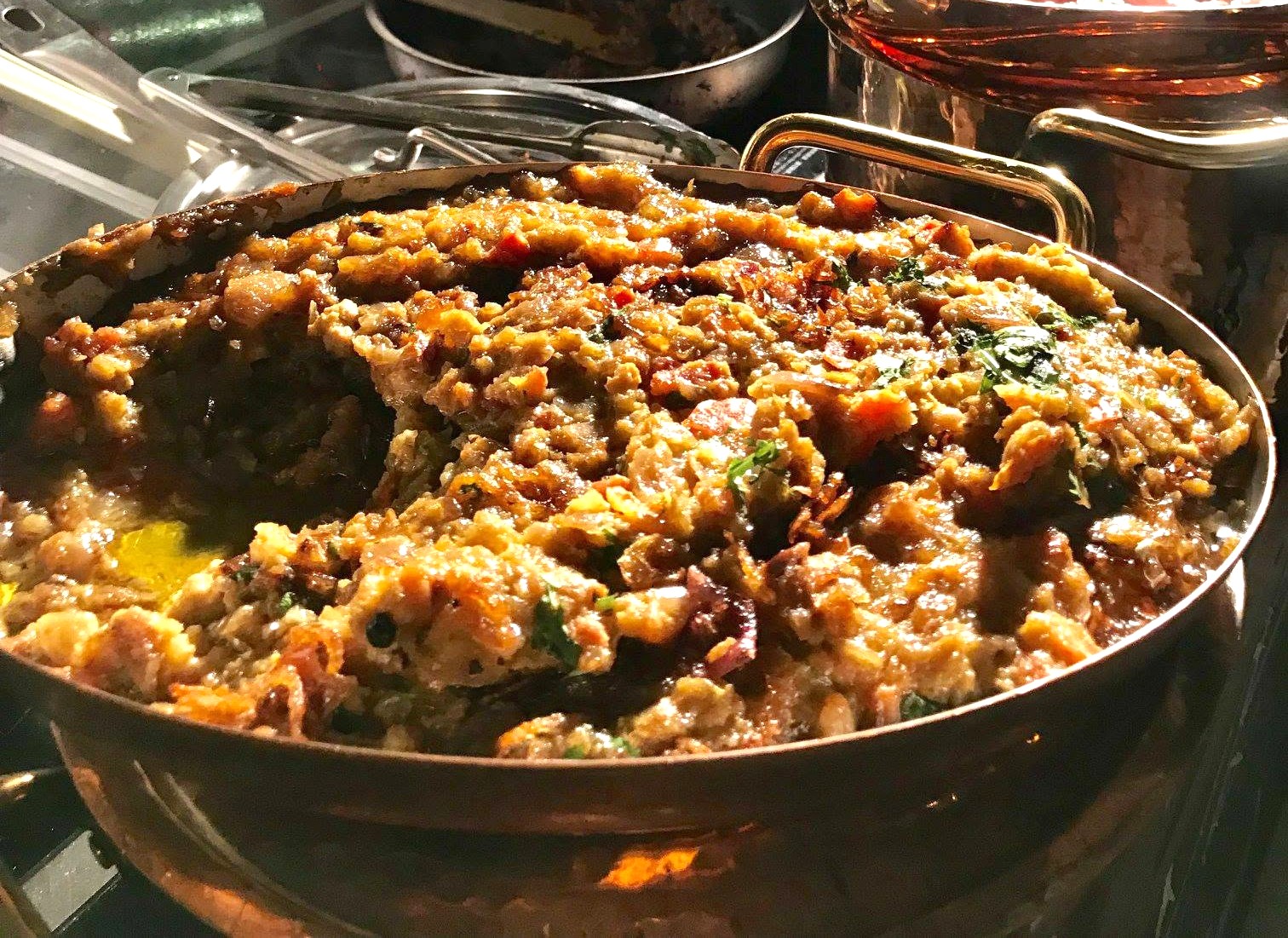 Traditional Parsi mutton kheemo, slow-cooked with aromatic spices.